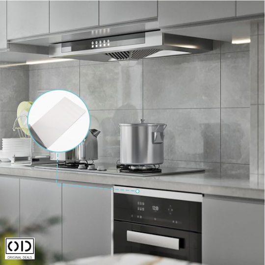 Bandă Adezivă Decorativă Autoadezivă pentru Pereți Mobilier Nichel Oțel Inoxidabil Rezistentă la Apă și Intemperii Interior Exterior 5 M X 1 Cm Grosime 0,4 Mm Crom Argintiu Original Deals