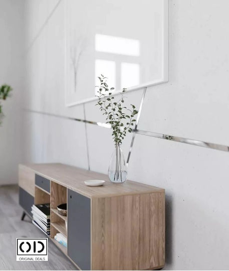 Bandă Adezivă Decorativă Autoadezivă pentru Pereți Mobilier Nichel Oțel Inoxidabil Rezistentă la Apă și Intemperii Interior Exterior 5 M X 1 Cm Grosime 0,4 Mm Crom Argintiu Original Deals