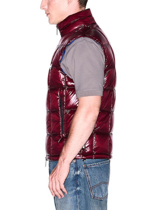 Ärmelloses Puffer Jacke Burgundisch