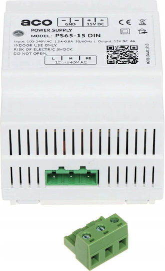 Aco DIN Rail Power Supply With 15V Output And 65W Power 4A