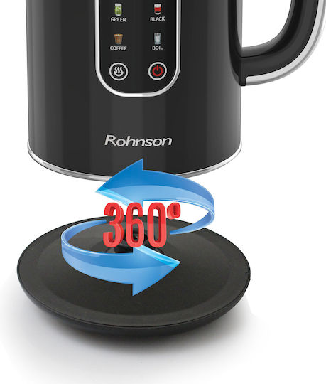 Rohnson Fierbător 1.7lt 2200W Negru