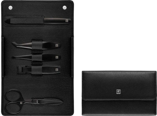 Zwilling Set Manichiură Piele 5 Piese Negru