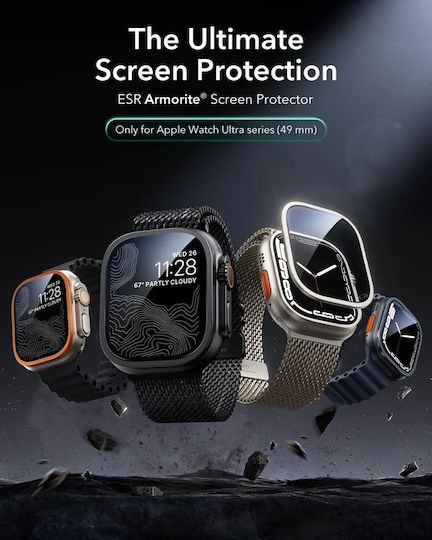 ESR Armorite Pro Screen Protector pentru Apple Watch Ultra 49mm 2 bucăți 1Y03300102