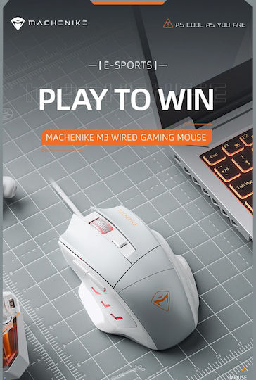 M3 Gaming Maus 3200 DPI Weiß
