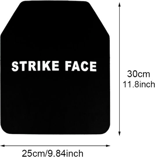 Set 2 Nij Iv Ballistic Plates Sic + Pe Material Advanced Protection Against Ap 7.62x63mm M2 Armor-piercing Bullets Curved Sapi Design Compatible Plate Carriers Strike Face Inscription Shock Moisture Resistant Size 25x30 Cm Black