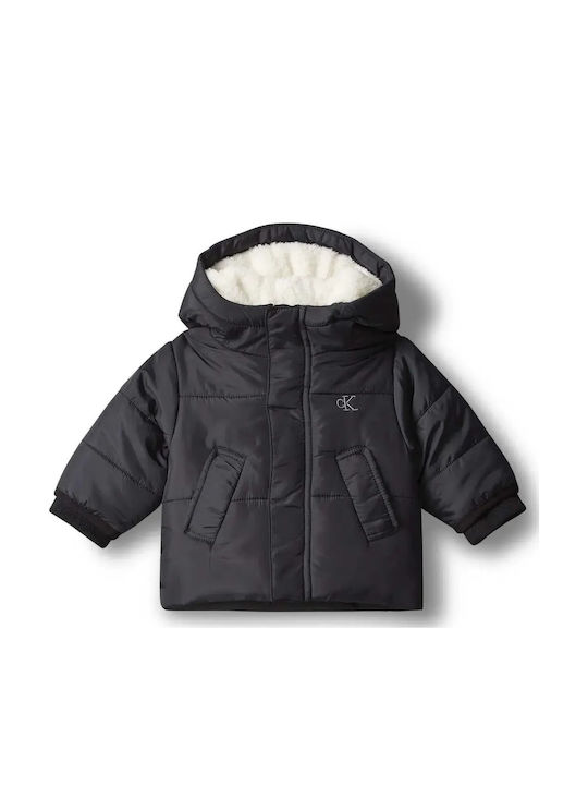 Kids Quilted Jacket Short Black