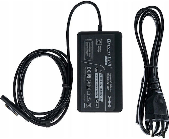 Green Cell Φορτιστής Laptop 65W 15V 4A για Microsoft