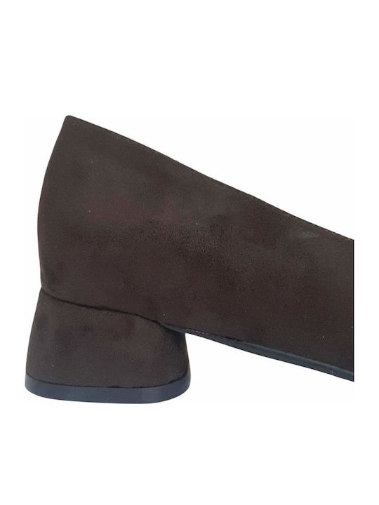 Suede Heels Brown