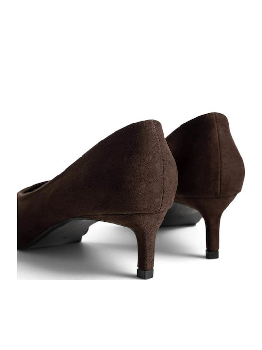 Wildleder Spitze Zehe Pumps Braun