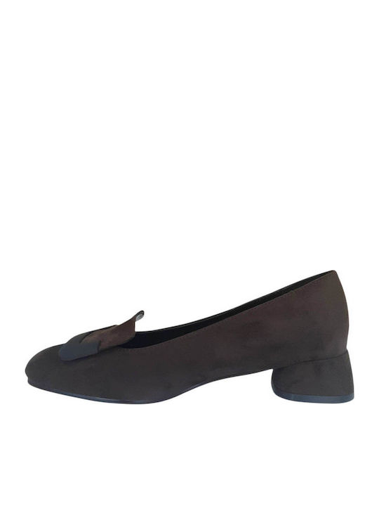 Suede Heels Brown