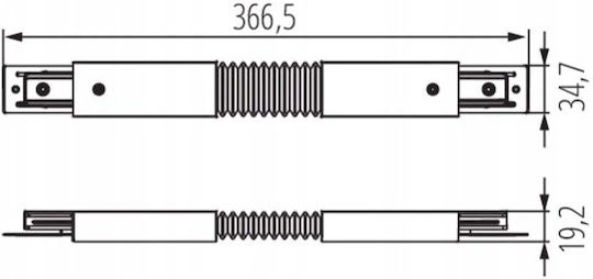 Kanlux Track System Connector for Lighting White