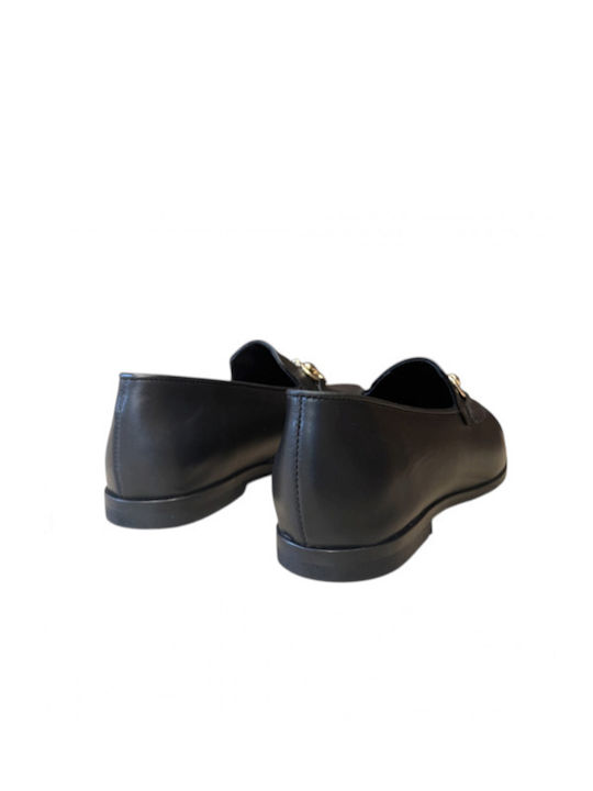 Mocasini Pentru Femei Din Piele În Culoare Neagră