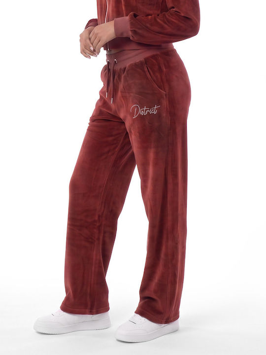 Velvet Burgundy Sweatpants