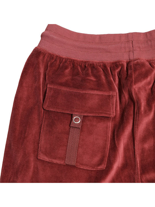 Velvet Burgundy Sweatpants