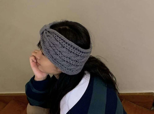 Unisex Knitted Headband in Grey Colour