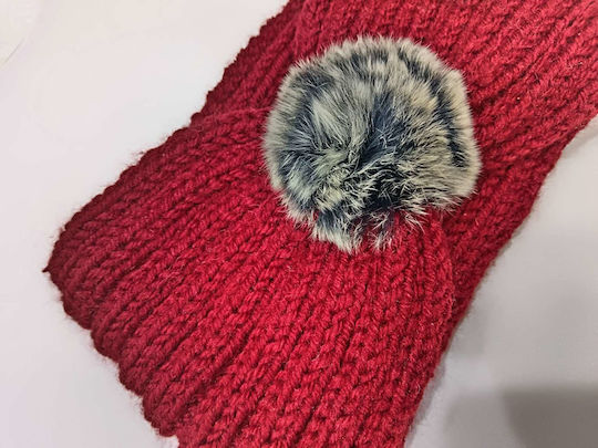Unisex Knitted Headband in Red Color