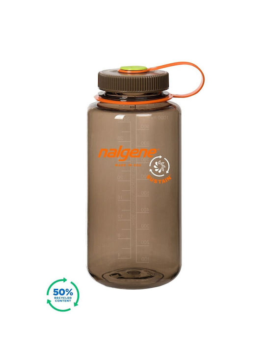 Nalgene Wide Mouth Sustain Plastic Water Bottle 1000ml Blue