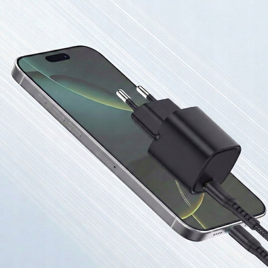 Mcdodo Handyladegerät mit USB-C Ausgangsanschluss und Kabel USB-C - USB-C 30W Schwarz (CH-0082)