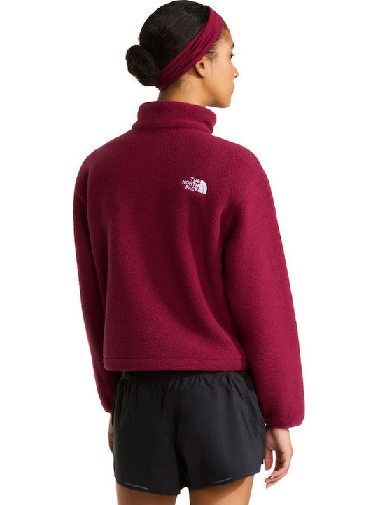 Fleece Γυναικεία Ζακέτα με Φερμουάρ Burgundy Crush