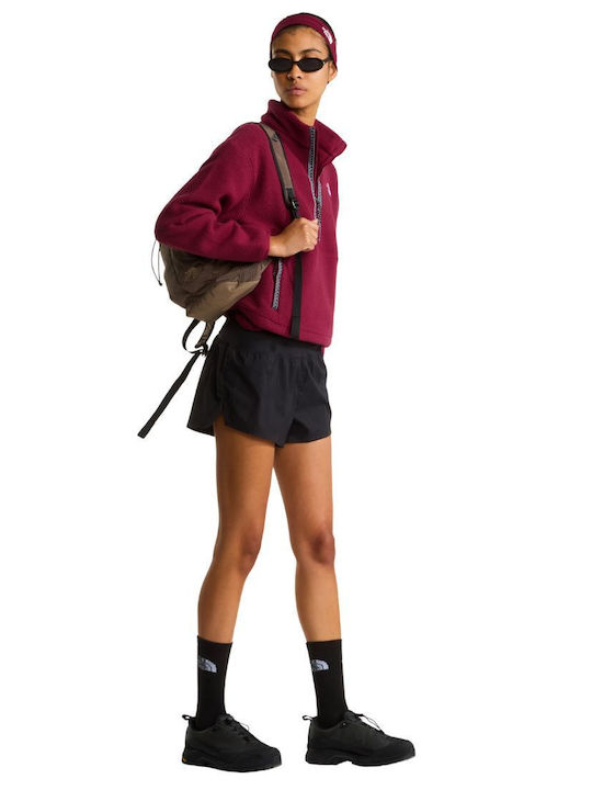 Fleece Γυναικεία Ζακέτα με Φερμουάρ Burgundy Crush