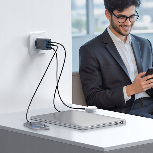 Mcdodo Φορτιστής Χωρίς Καλώδιο με Θύρα USB-A και 2 Θύρες USB-C 100W Power Delivery Λευκός (CH-0120)