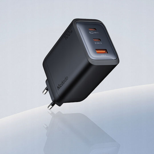 Mcdodo Φορτιστής Χωρίς Καλώδιο με Θύρα USB-A και 2 Θύρες USB-C 100W Power Delivery Λευκός (CH-0120)