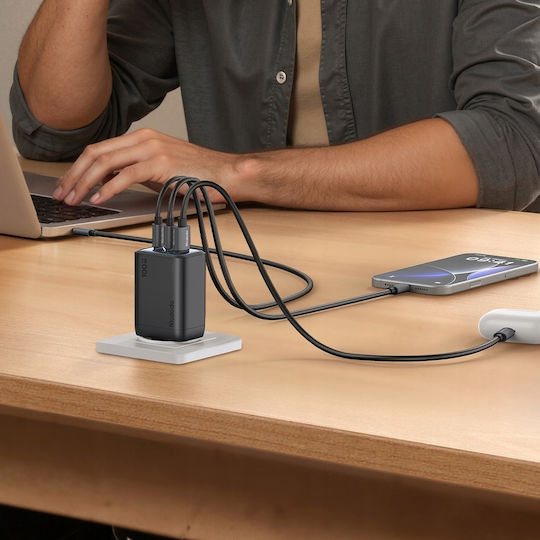 Mcdodo Wireless Charger with USB-A Port and 2 USB-C Ports 100W Power Delivery Black (CH-0121)