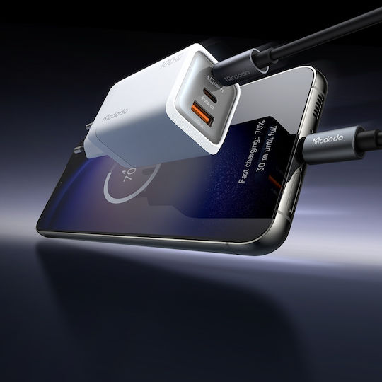 Mcdodo Wireless Charger with USB-A Port and 2 USB-C Ports 100W Power Delivery Black (CH-0121)