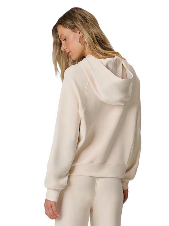 Damen Kapuzen Sweatshirt Beige
