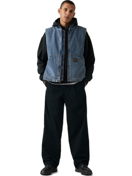 Work Ανδρικό Παντελόνι Chino Loose Fit Mineral Black Twill