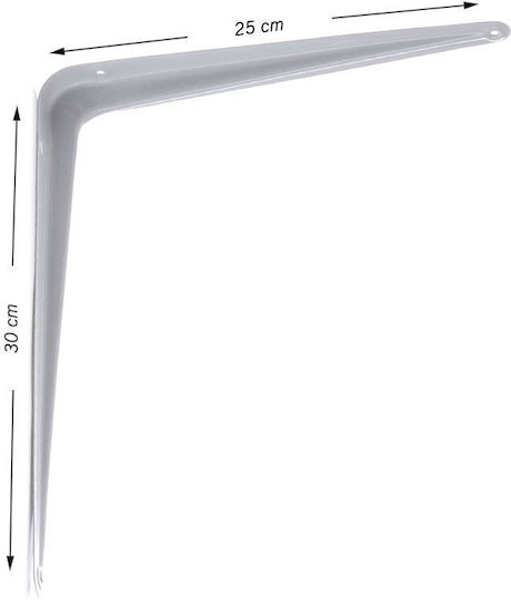 Dymo Heavy-Duty Metal Shelf Bracket in Silver Colour 250x300mm