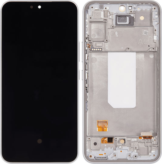 Oled Assembly Frame Samsung Galaxy A54 5g A546 2023 Us & International Version Aftermarket Plus White