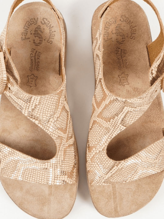 Leather Women's Sandals Rose Gold