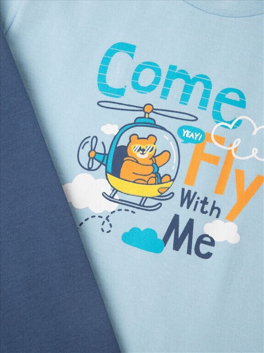 Minerva Kids Summer Pajamas Light Blue W27 W27