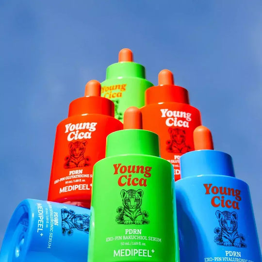 Medi Peel Young Cica PDRN Exo-Pin Glutathione Beruhigendes & Anti-Aging Serum für das Gesicht mit Centella Asiatica & Panthenol für Entgiftung & Aufhellung 50ml