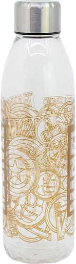 Stor Young Adult Wasserflasche Glas mit Schraubdeckel Transparente