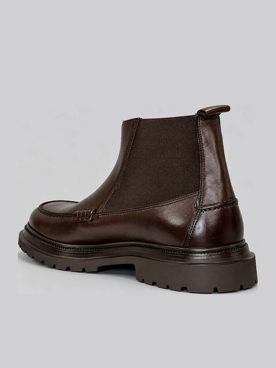 Leather Men's Boots Brown
