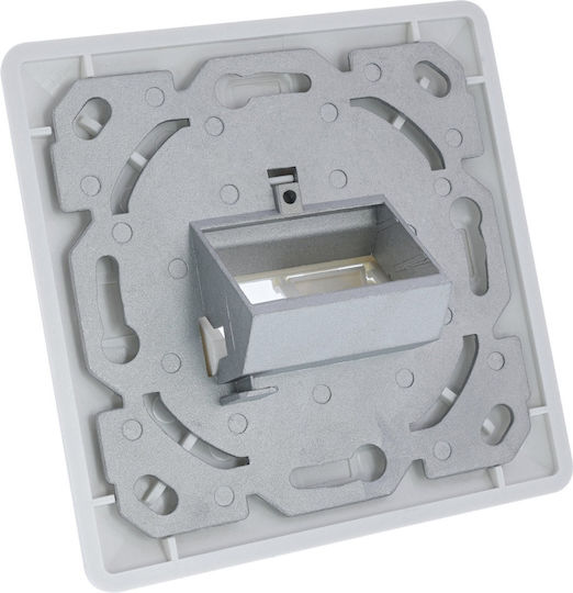 Schneider Electric Einzeln Netzwerksteckdose RJ45 mit Rahmen in Weißer Farbe RAL9010