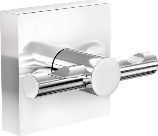 Tesa Άγκιστρο Μπάνιου Διπλό με Βίδες ​6.25x5cm Inox Μπρονζέ