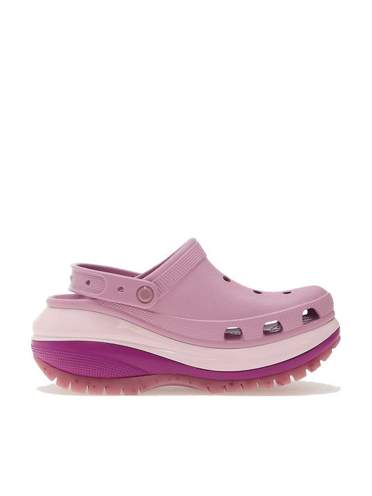 Crocs Classic Mega Crush Γυναικεία Σαμπό Orchid