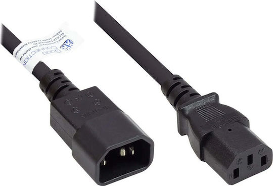 Good Connections IEC C13 - IEC C14 / IEC C13 Cable 5m Μαύρο
