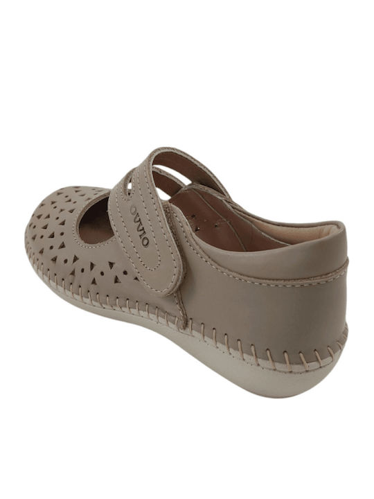 Anatomische Braune Damen-Sommersandalen mit Plateau