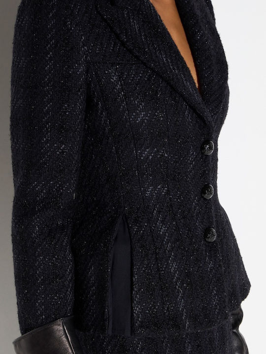 Elisabetta Franchi Women's Black Tweed Blazer