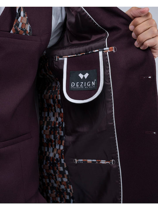 Costum bărbătesc Burgundy