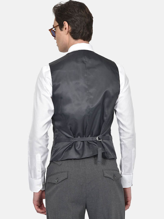 Winter Men's Suit with Vest Slim Fit Dark Grey