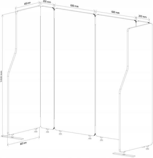 Jan Nowak Διακοσμητικό Παραβάν Μεταλλικό 280x145cm
