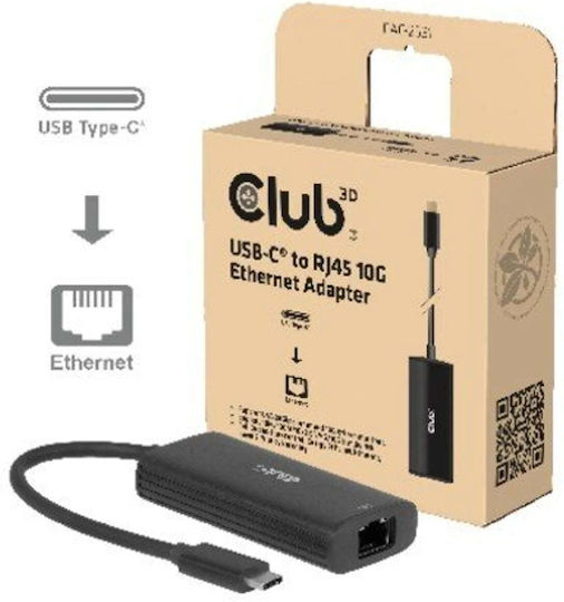 Club3D Μετατροπέας USB-C male σε RJ-45 female 1τμχ CAC-2531
