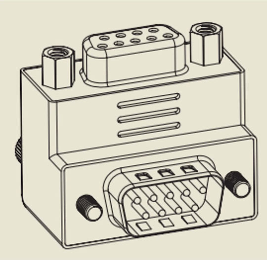 DeLock Converter Serial male to Serial female 1pcs 65265