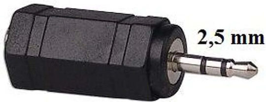 PremiumCord Конвертор 2.5mm / 3.5mm мъжки към 2.5mm / 3.5mm женски Черен 1бр KJR-08