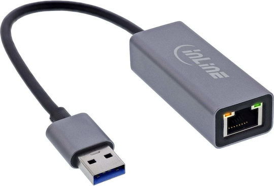 Vision Μετατροπέας USB-A male σε Ethernet female Κίτρινο